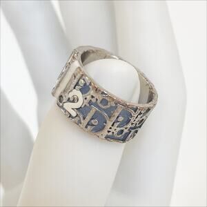 DIOR Trotter No 2 Ring Oblique Band Vintage Circa 2000s
